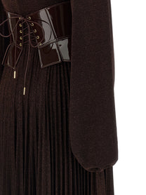 Elisabetta Franchi Red Carpet Dress Brown