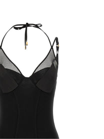 Elisabetta Franchi Red Carpet Dress Black