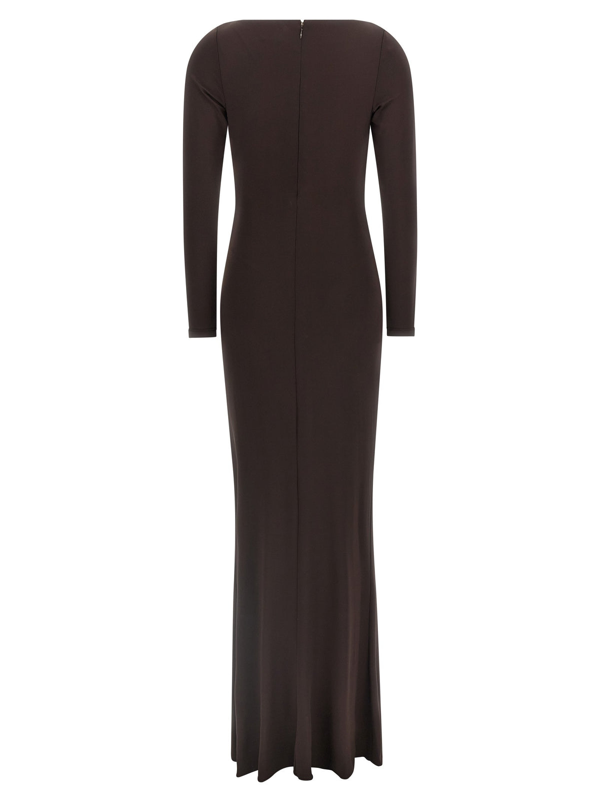 Elisabetta Franchi Red Carpet Dress Brown