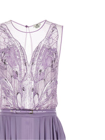 Elisabetta Franchi Red Carpet Dress Purple
