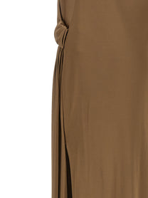 Elisabetta Franchi Red Carpet Dress Beige