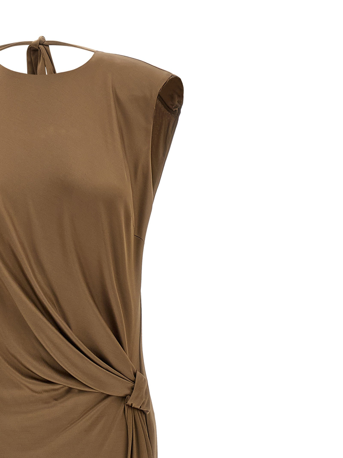 Elisabetta Franchi Red Carpet Dress Beige