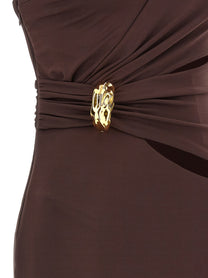 Elisabetta Franchi Red Carpet Dress Brown