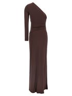 Elisabetta Franchi Red Carpet Dress Brown, view 2