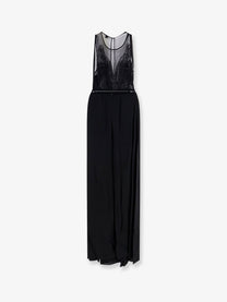 Elisabetta Franchi Women's Red Carpet Long Dress Black
