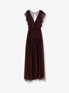 Elisabetta Franchi Women's Red Carpet Long Dress Brown