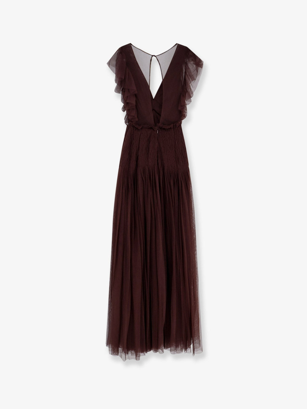 Elisabetta Franchi Women's Red Carpet Long Dress Brown