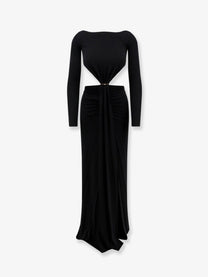 Elisabetta Franchi Women's Red Carpet Stretch Viscose Dress Black