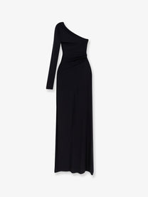 Elisabetta Franchi Women's Red Carpet Stretch Viscose Long Dress Black Elisabetta Franchi