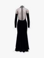 Elisabetta Franchi Women's Red Carpet Velvet Long Dress Black