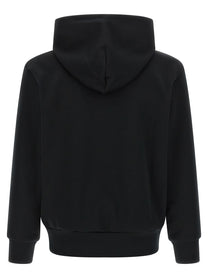 Comme Des Garcons Play Red Emblem Patch Hoodie Black