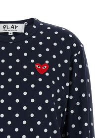 Comme Des Garcons Play Red Emblem Shirt Blue