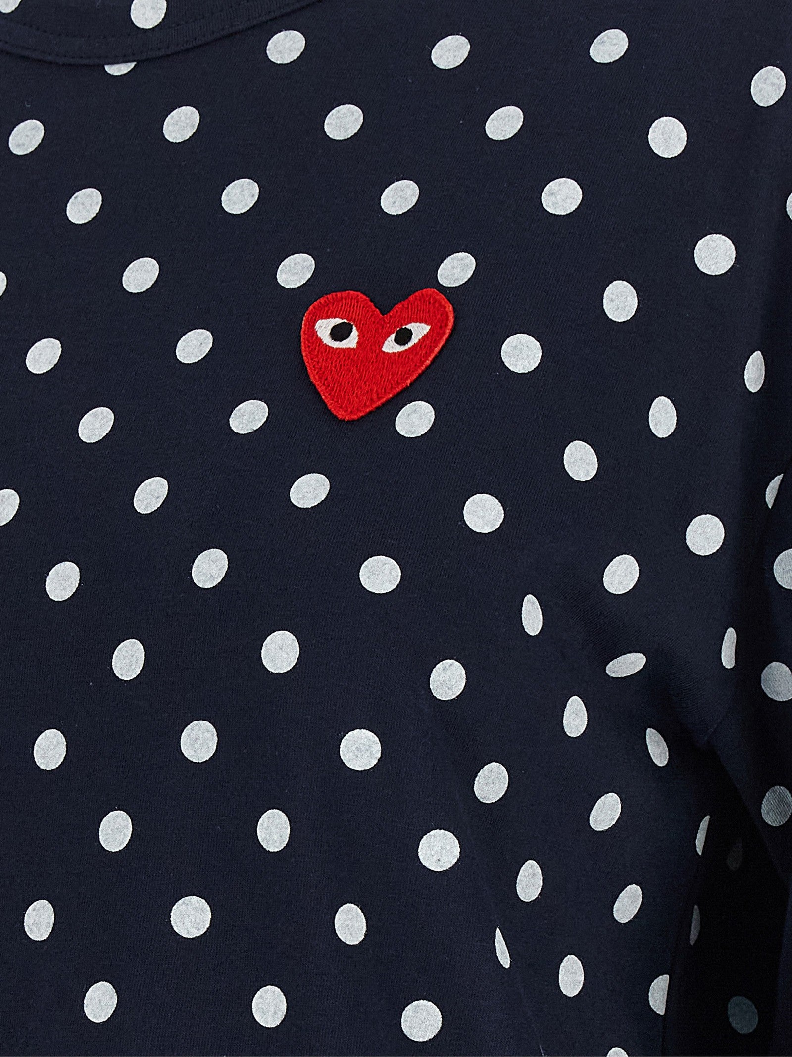 Comme Des Garcons Play Red Emblem Shirt Blue