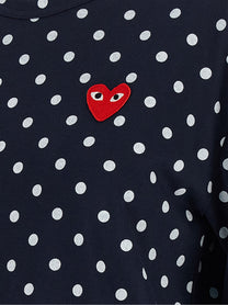 Comme Des Garcons Play Red Emblem Shirt Blue