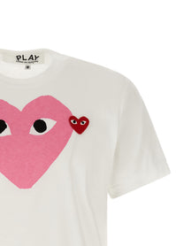 Comme Des Garcons Play Red Emblem Shirt Blue