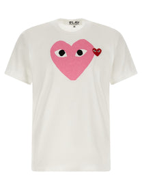 Comme Des Garcons Play Red Emblem Shirt Blue