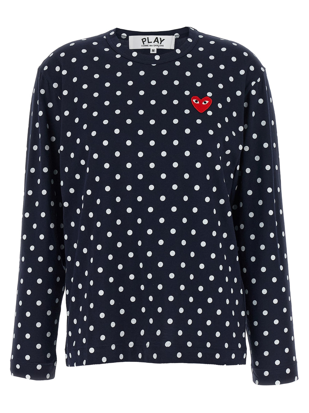 Comme Des Garcons Play Red Emblem Shirt Blue