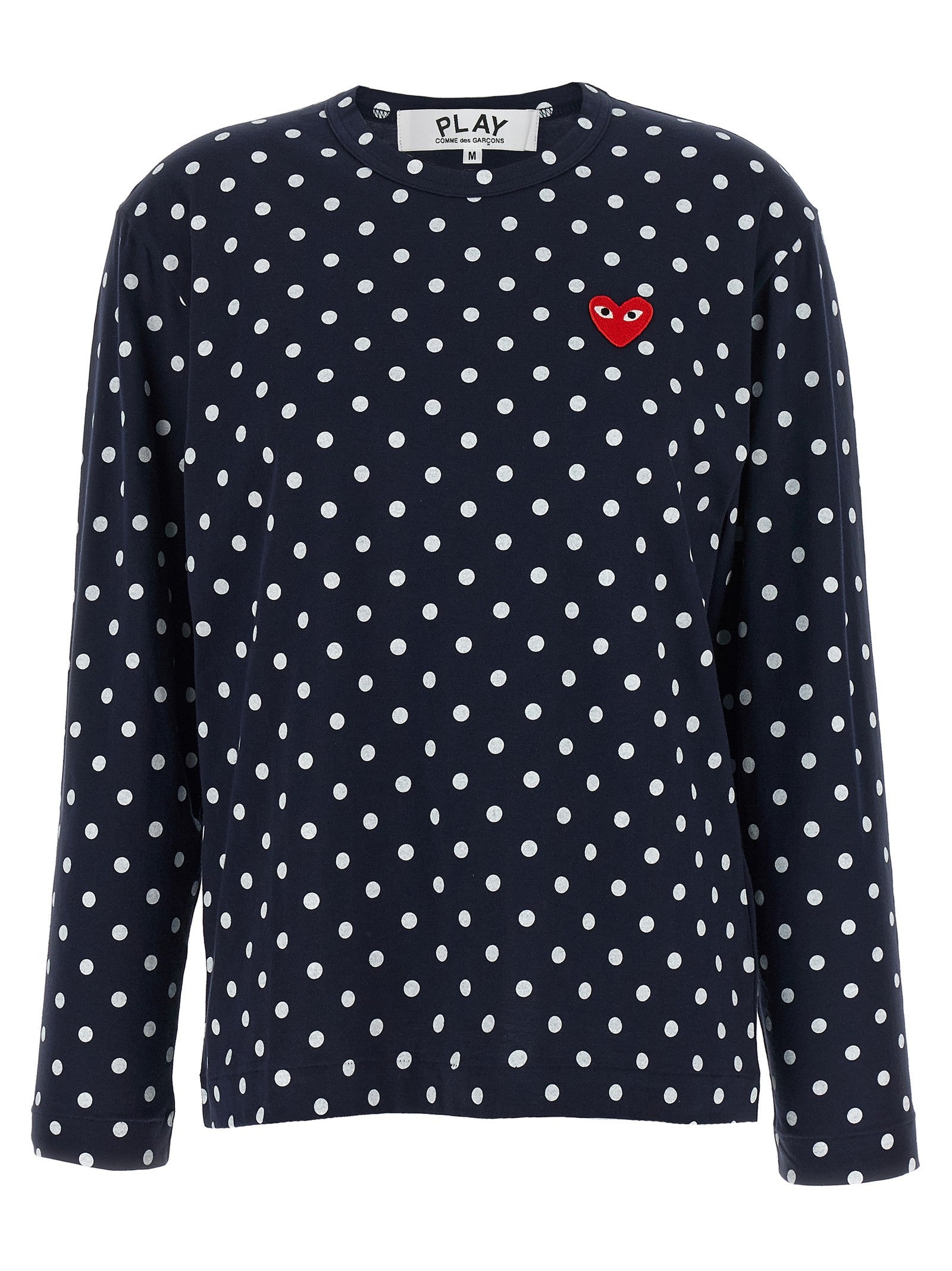 Comme Des Garcons Play Red Emblem Shirt Blue