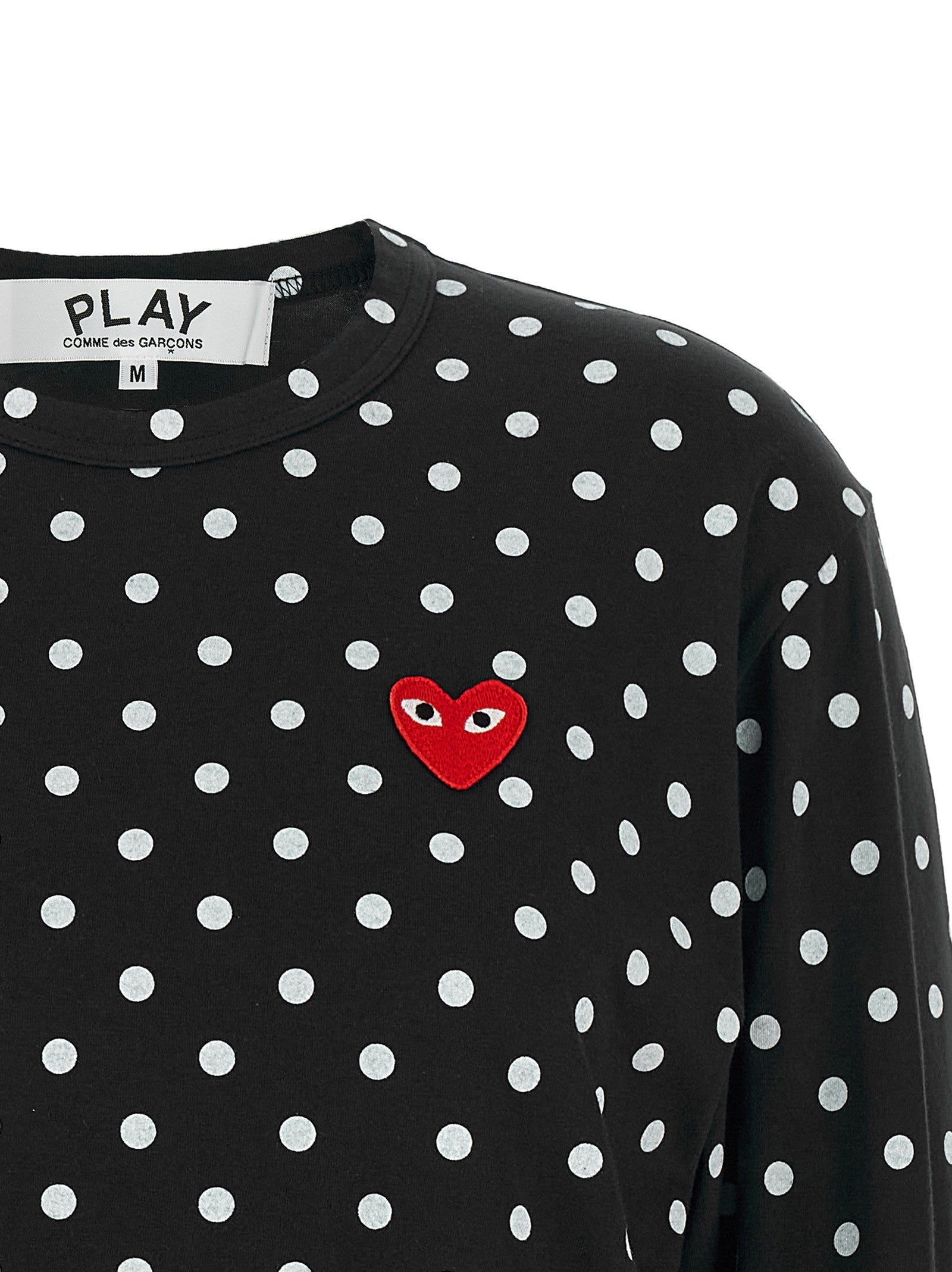 Comme Des Garcons Play Red Emblem Shirt Black