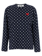Comme Des Garcons Play Red Emblem Shirt Blue
