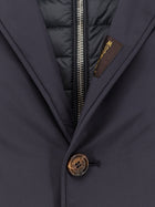 MooRER Men's Redon Skt Padded Nylon Long Jacket Blue, view 3