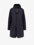 MooRER Men's Redon Skt Padded Nylon Long Jacket Blue