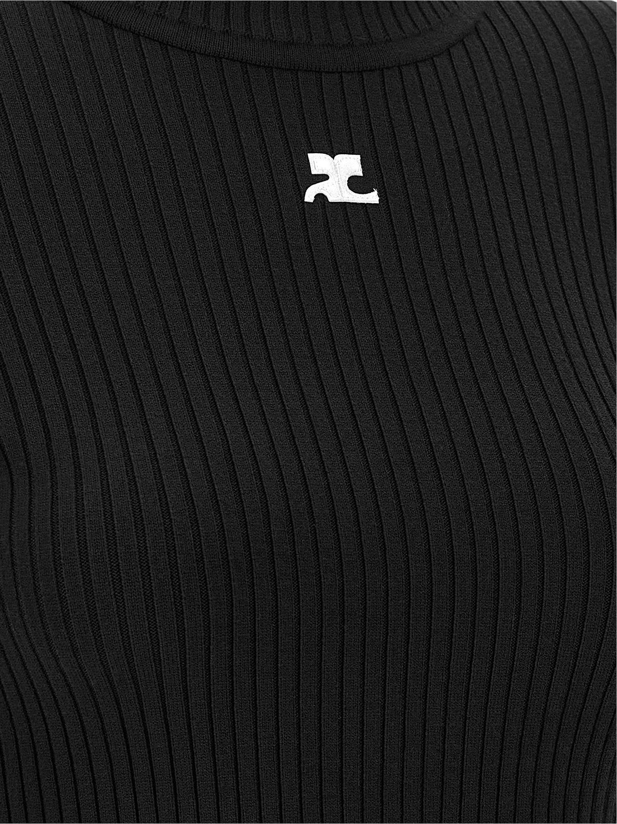 courrèges Reedition High Neck Sweater Black