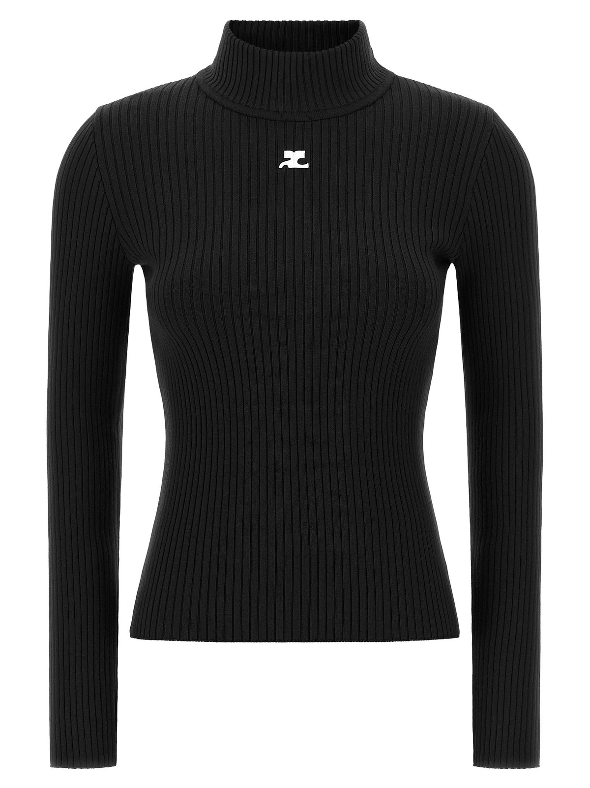 courrèges Reedition High Neck Sweater Black