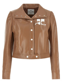 courrèges Reedition Vinyl Jacket Brown