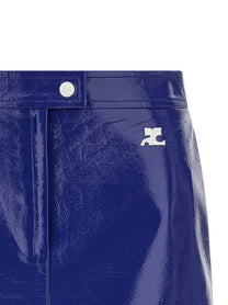 courrèges Reedition Vinyl Skirt Blue