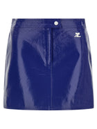 courrèges Reedition Vinyl Skirt Blue