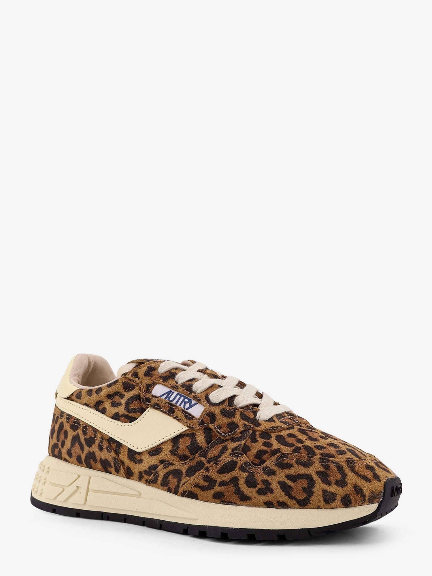 AUTRY Women's Reelwind Low Animal Print Suede Sneakers Pattern