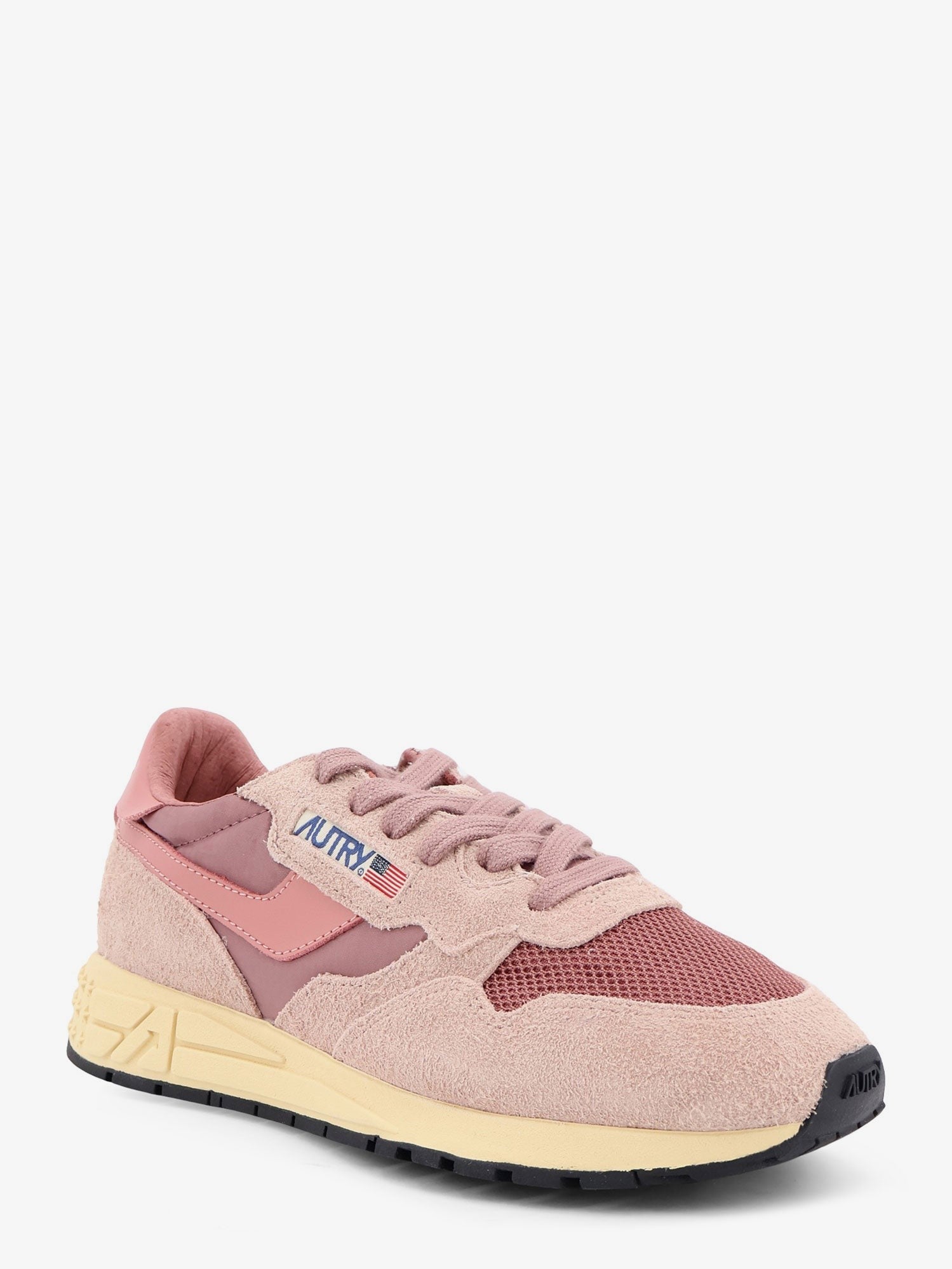 AUTRY Women's Reelwind Low Mesh and Suede Sneakers Beige