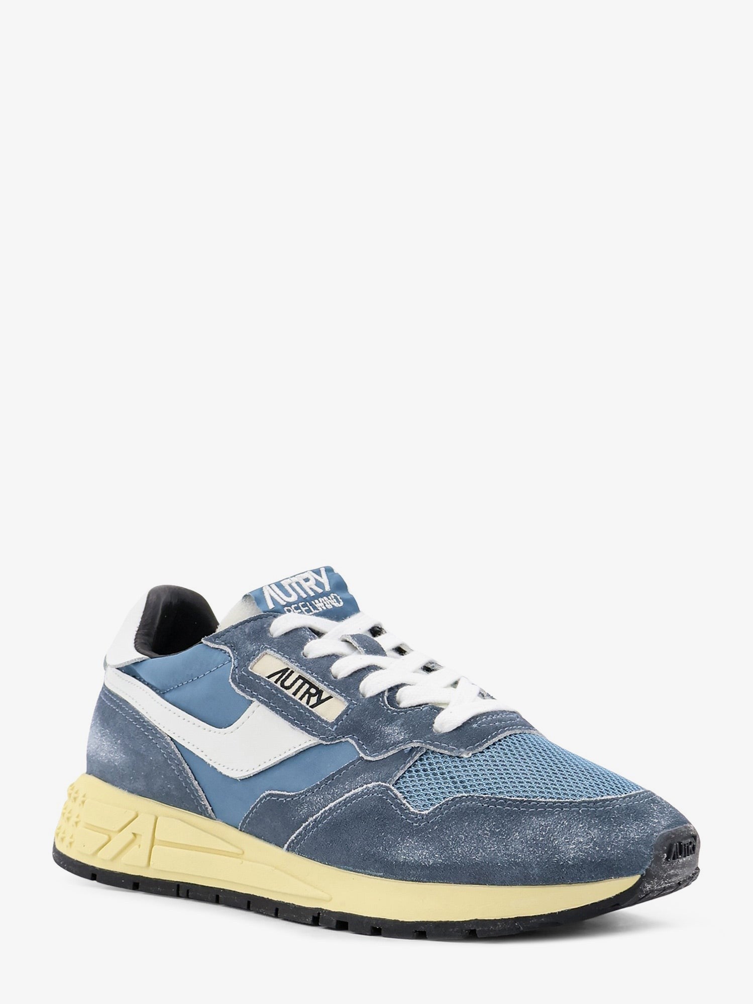 AUTRY Women's Reelwind Low Mesh and Suede Sneakers Blue