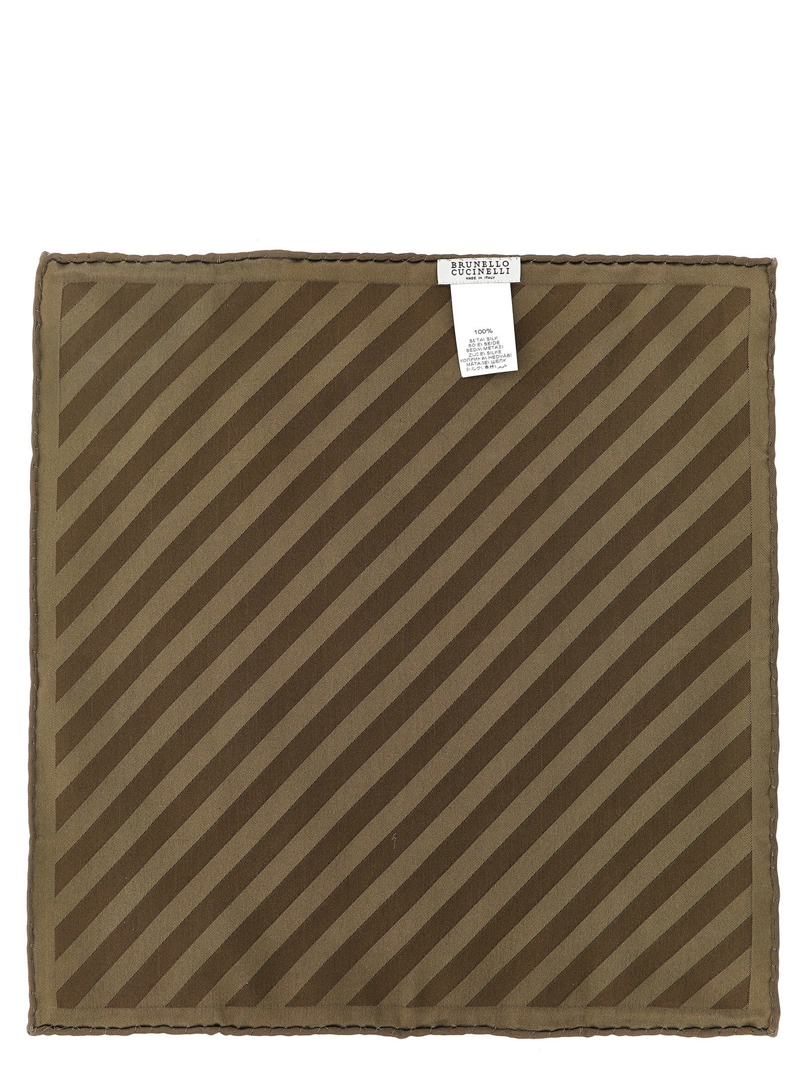 Brunello Cucinelli Regimental Pocket Clutch Brown