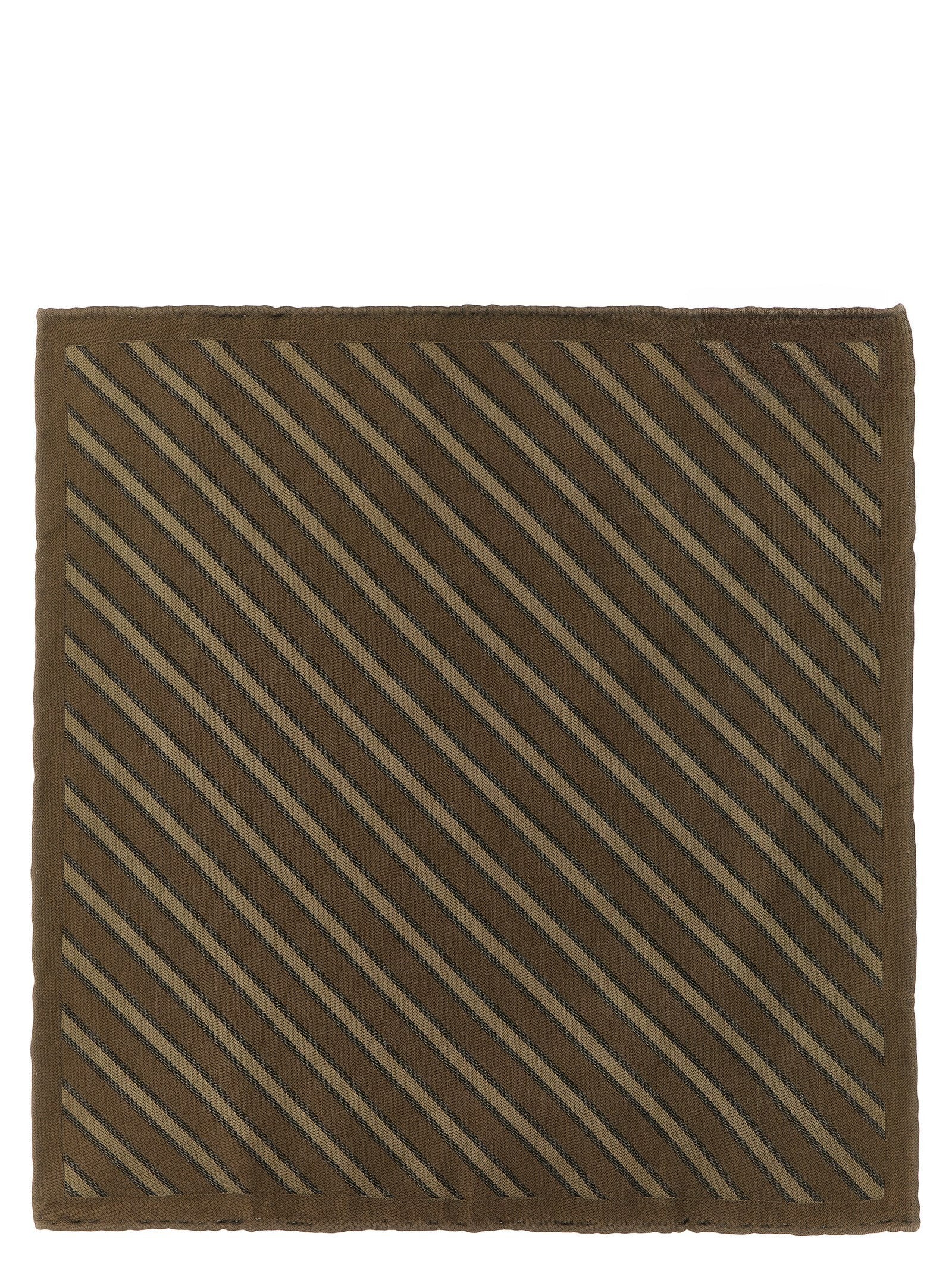 Brunello Cucinelli Regimental Pocket Clutch Brown