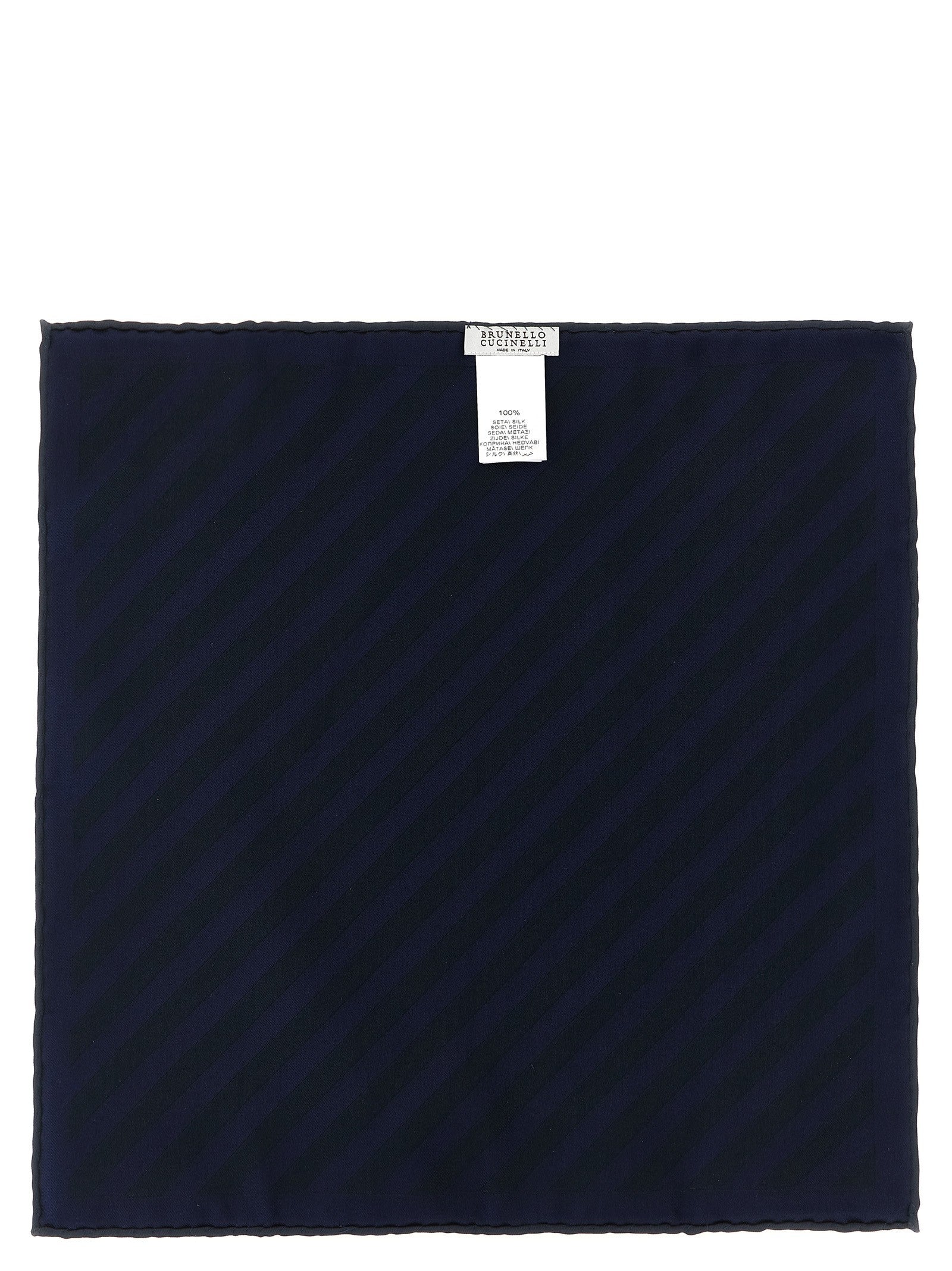 Brunello Cucinelli Regimental Pocket Clutch Blue