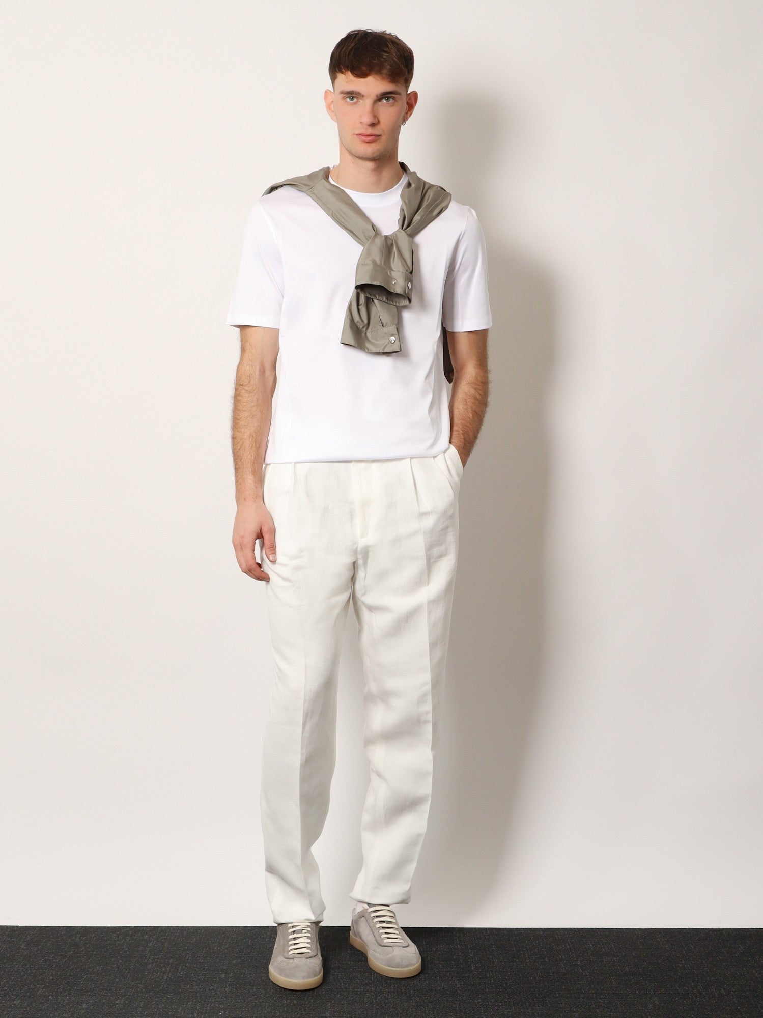 Brunello Cucinelli Men's Regular Cotton Shirt White