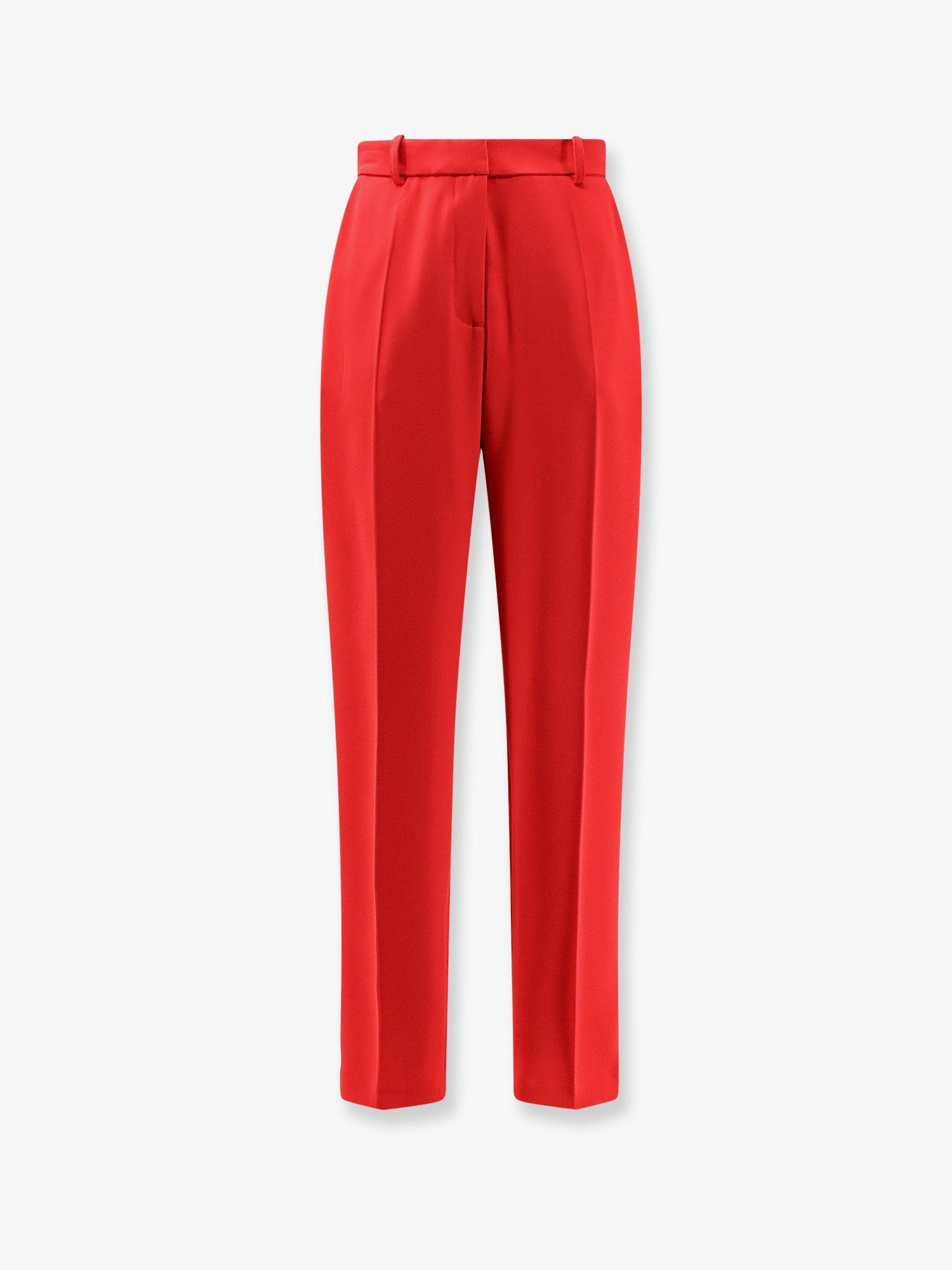 Elisabetta Franchi Women's Regular Fit Crepe Trousers Red