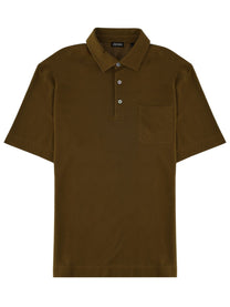 Zegna Men's Regular Fit Polo Shirt Green