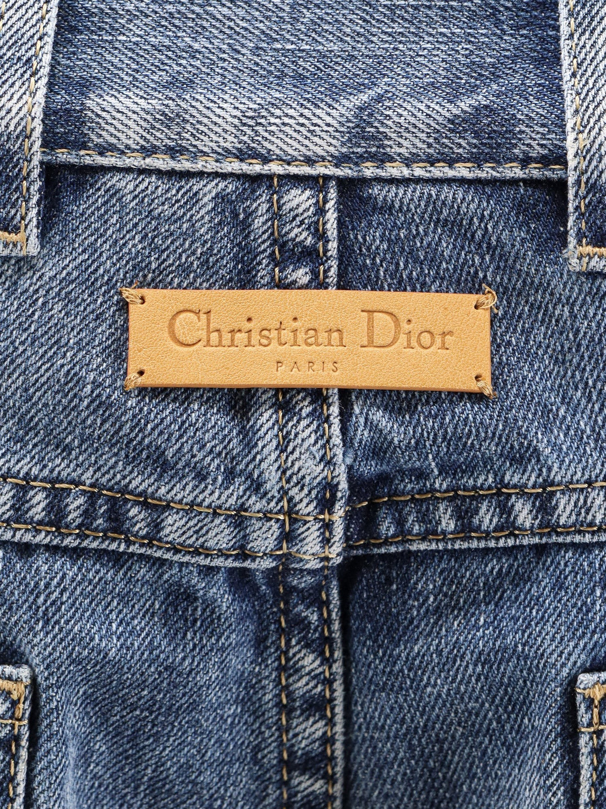 Dior Women's Regular Fit Stone Washed Denim Jeans Blue, view 3