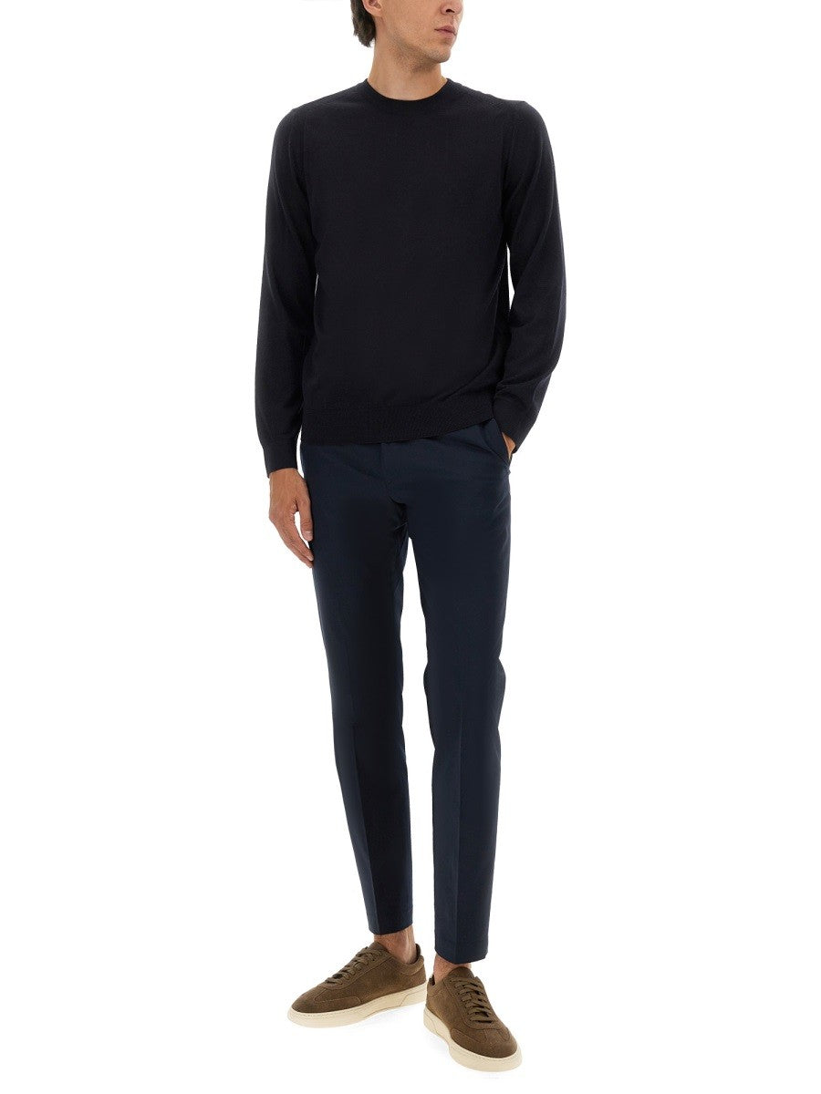 Boss Camel Men's Regular Fit Wool Sweater Blue