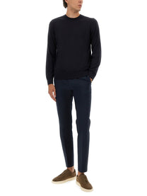 Boss Camel Men's Regular Fit Wool Sweater Blue