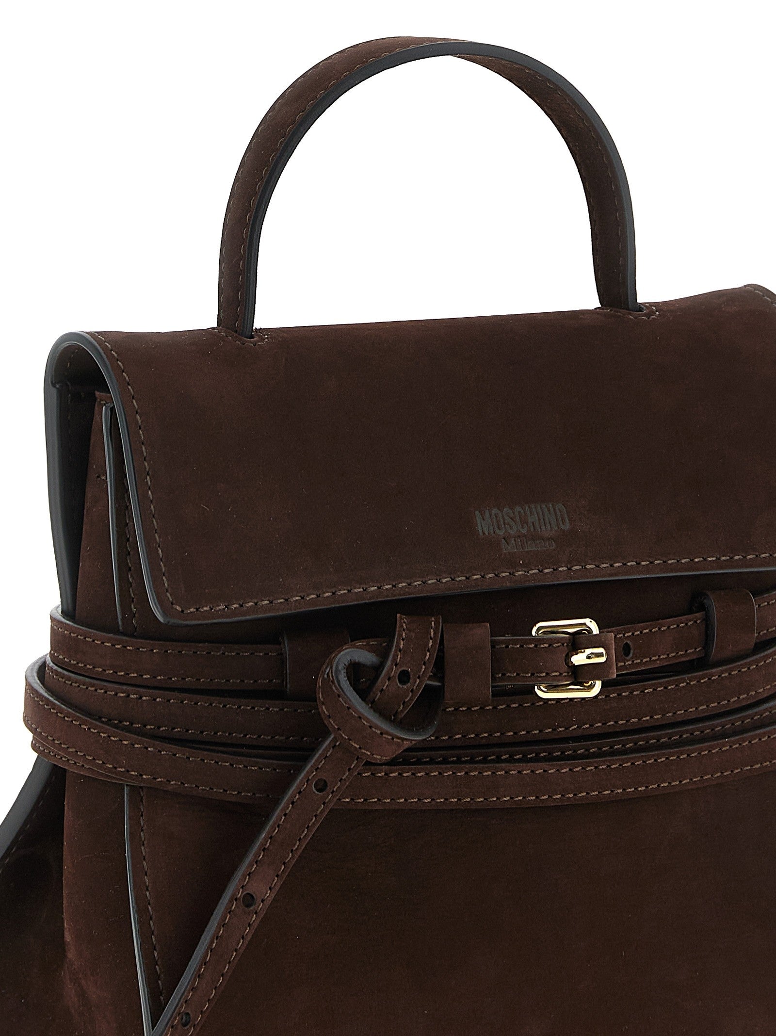 Moschino Regular Tie me Handbag Brown