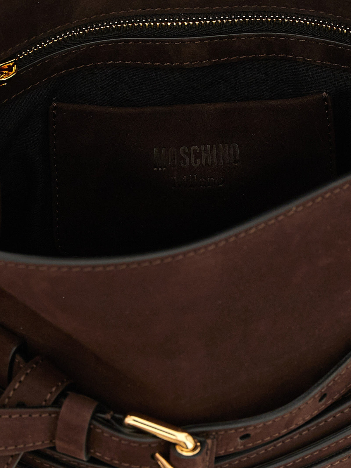 Moschino Regular Tie me Handbag Brown, view 4