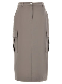 Theory Relaxed Cargo Skirt Grey