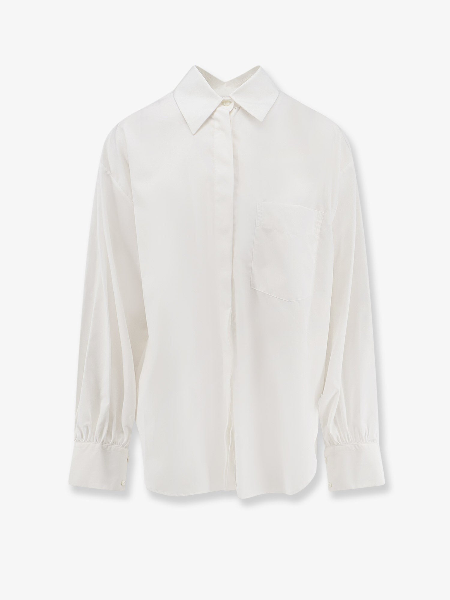 ASPESI Women's Relaxed Fit Cotton Shirt White