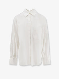 ASPESI Women's Relaxed Fit Cotton Shirt White