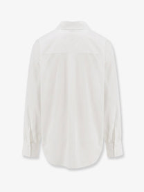 ASPESI Women's Relaxed Fit Cotton Shirt White