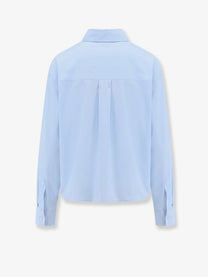 ASPESI Women's Relaxed Fit Cotton Shirt Blue
